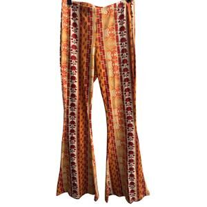 Bear Dance bell bottoms “the forbidden pants” baroque floral design 70’s vibe